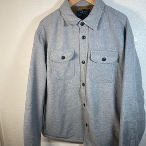 JACHS New York Fully Lined Wool Blend Grey Shirt Jacket Men's  SIZE XL
